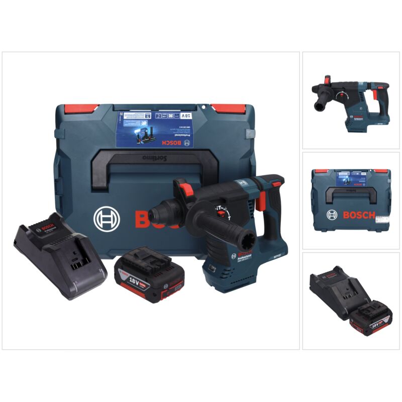 Bosch Professional Bosch gbh 18V 24 c Professional Marteau perforateur sans fil 18 v 2 4 j Brushless sds plus + 1x batterie 5 0 Ah + chargeur + boxx