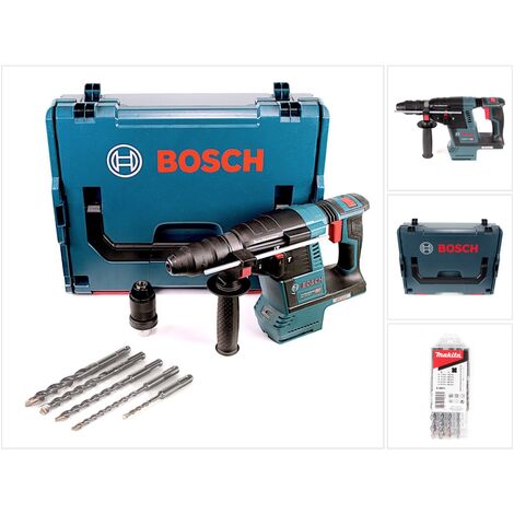 Bosch GBH 18V-26 F Marteau perforateur sans fil 18V 2,6J SDS-Plus en L-Boxx avec 5 forets marteau SDS-VPlus