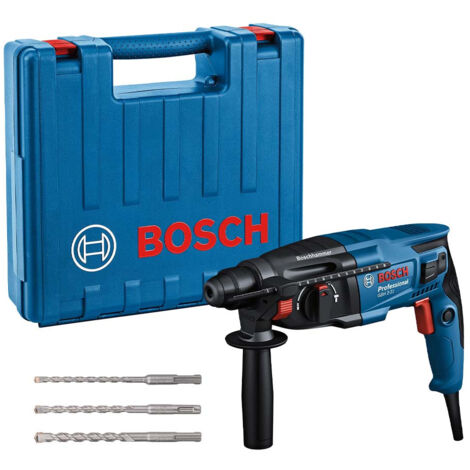 Bosch GBH 2-21 SDS-Plus Rotary Hammer 230V With 3 Piece Drill Bit Set