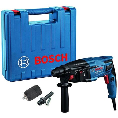 Bosch GBH221D 240v SDS Plus Rotary Hammer Drill + Case + Keyless Chuck + Adapter