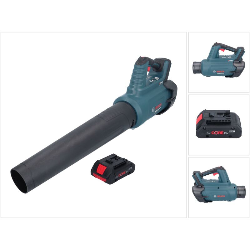 Bosch gbl 18V-750 Professional Souffleur sans fil 18 v biturbo Brushless + 1x batterie ProCORE 4,0 Ah - sans chargeur