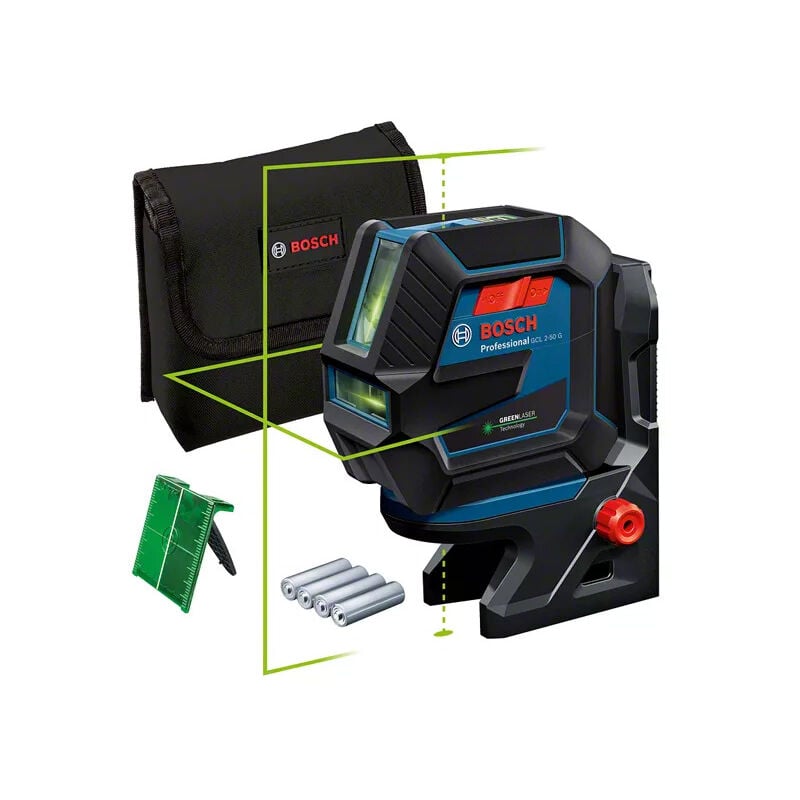 Laser points et lignes gcl 2-50 g Professional Bosch avec piles et sacoche - 0601066M00