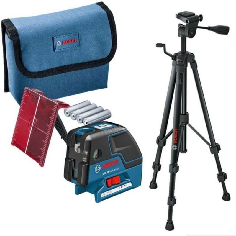 Bosch - gcl 25 Professional dot laser in un set con borsa di protezione + treppiede da costruzione bt 150