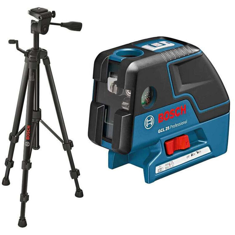 Bosch - Laser à point gcl 25 Professional en kit avec sacoche de protection + trépied de chantier bt 150