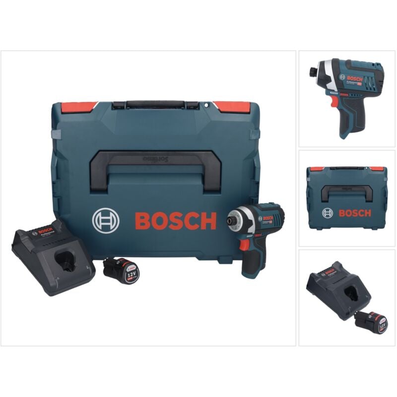 Bosch Professional - Bosch gdr 12V-105 Professional Visseuse à chocs sans fil 12 v 105 Nm 1/4'' + 1x batterie 2,0 Ah + chargeur + L-Boxx