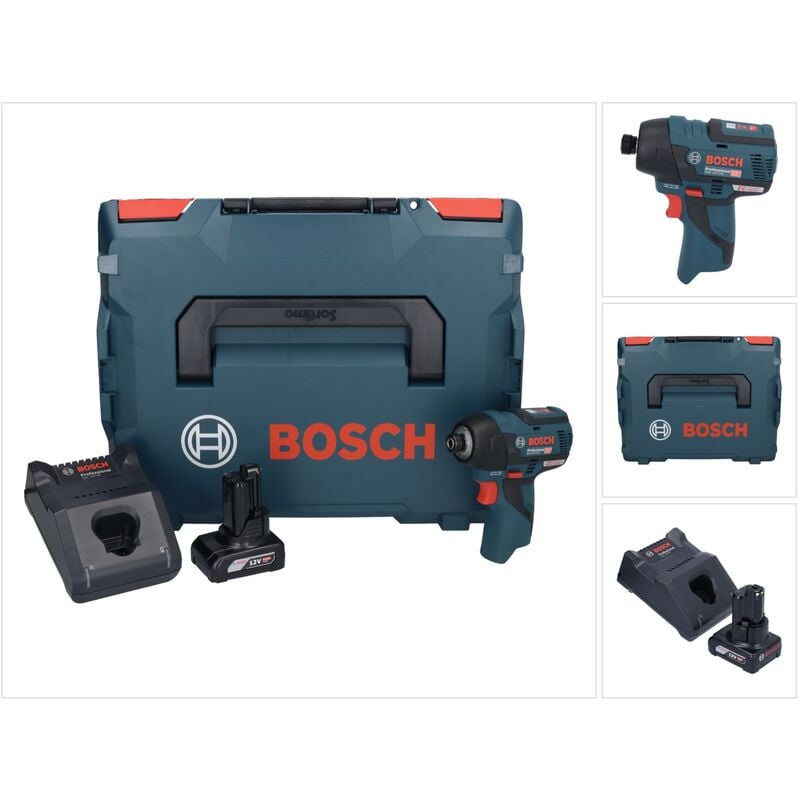 Bosch GDR 12V-110 Professional Visseuse à chocs sans fil 12 V 110 Nm 1/4'' Brushless + 1x batterie 6,0 Ah + chargeur + L-Boxx