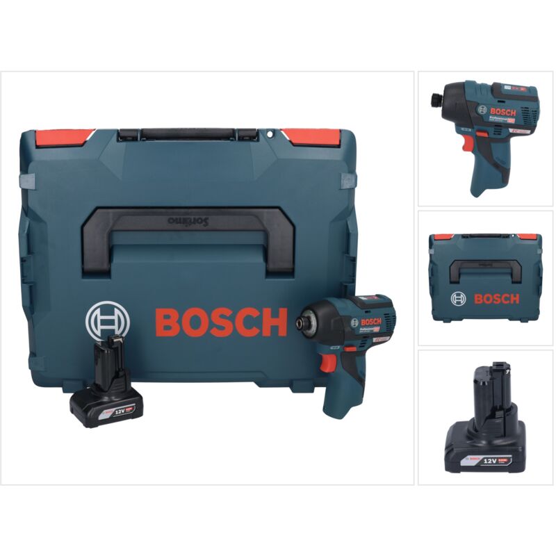 Bosch gdr 12V-110 Professional Visseuse à chocs sans fil 12 v 110 Nm 1/4'' Brushless + 1x batterie 6,0 Ah + L-Boxx - sans chargeur