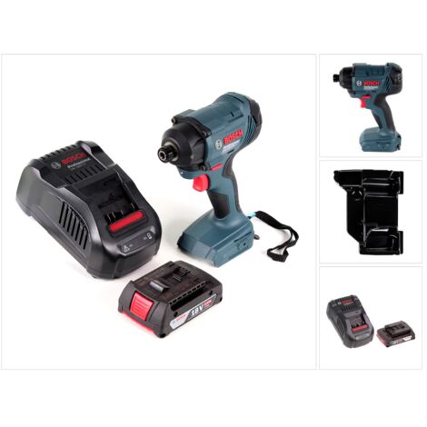 Bosch GDR 18 V-160 Avvitatore ad impulsi a batteria 18 V 1/4 + 1x Batteria GBA 2,0 Ah + Caricabatterie Bosch GAL 1880 CV