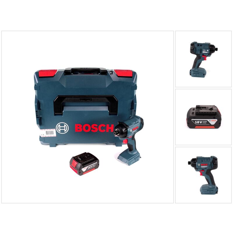 Bosch GDR 18 V-160 Visseuse à chocs sans fil 1/4 Six pans creux + Coffret L-Boxx + 1x Batterie Bosch 3,0 Ah - Sans Chargeur