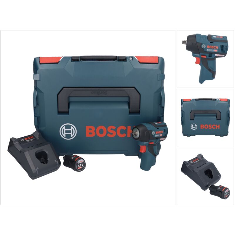 Bosch gds 12V-115 Professional Visseuse à chocs sans fil 12 v 115 Nm 3/8'' Brushless + 1x batterie 3,0 Ah + chargeur + L-Boxx