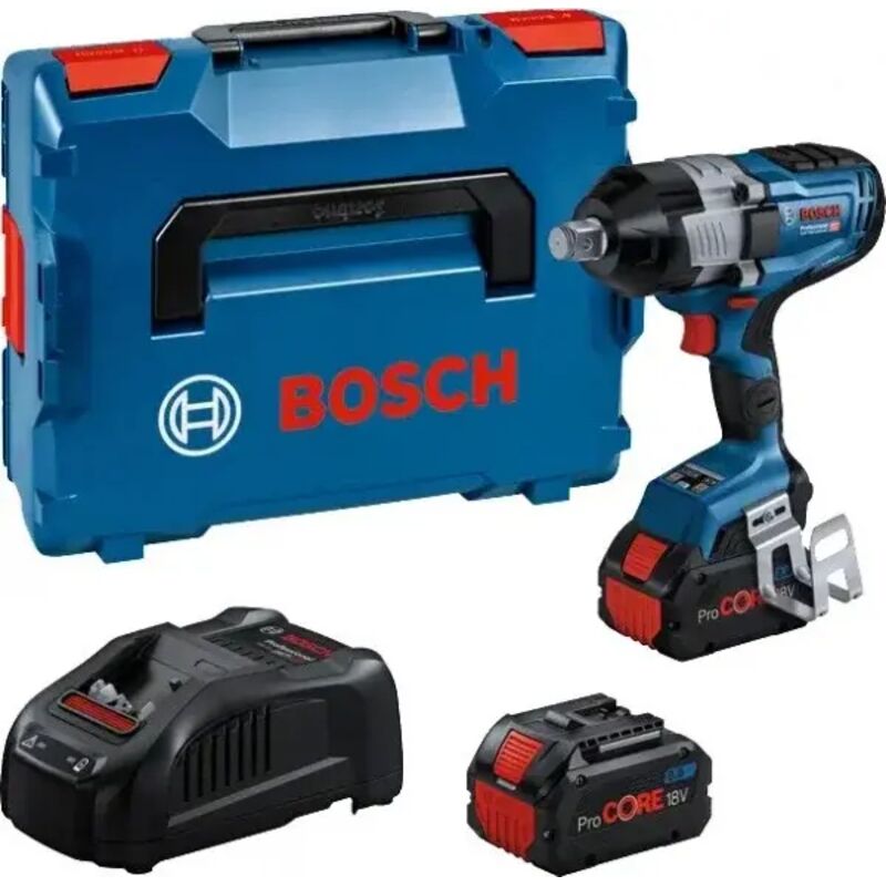 Bosch Professional - Avvitatore a impulsi a batteria Bosch gds 18V-1600 hc, 3/4', 2x 8,0Ah pc e caricatore in l-boxx