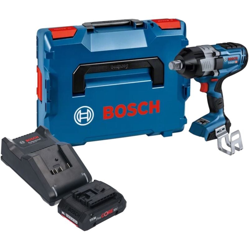 Bosch gds 18V-1600 hc Professional Visseuse à choc sans fil 18 v 1600 Nm 3/4'' biturbo Brushless + 1x batterie ProCORE 4,0 Ah + chargeur + L-Boxx