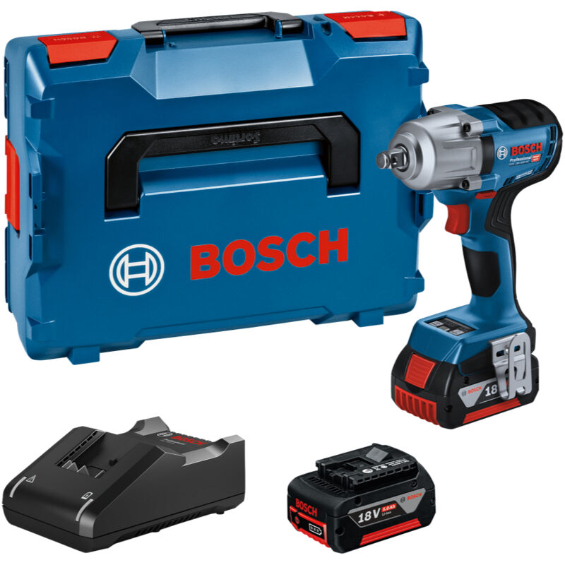 Clé à Chocs BOSCH GDS 18V 450 HC 2 x 50 Ah + GAL18V 40 + Boxx 136