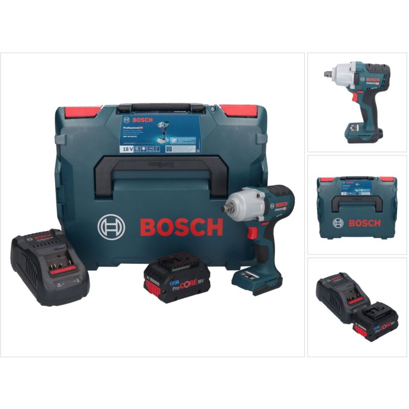 Bosch GDS 18V-450 HC Visseuse à chocs sans fil 18 V 450 Nm 1/2'' + 1x batterie ProCORE 8,0 Ah + chargeur + L-Boxx