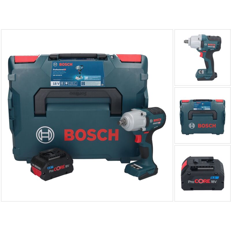 Bosch gds 18V-450 hc Visseuse à chocs sans fil 18 v 450 Nm 1/2'' + 1x batterie ProCORE 8,0 Ah + L-Boxx - sans chargeur