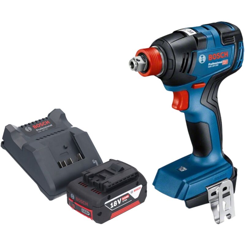 Bosch gdx 18V-200 Professional Visseuse à chocs sans fil 18 v 200 Nm Brushless + 1x batterie 5,0 Ah + chargeur
