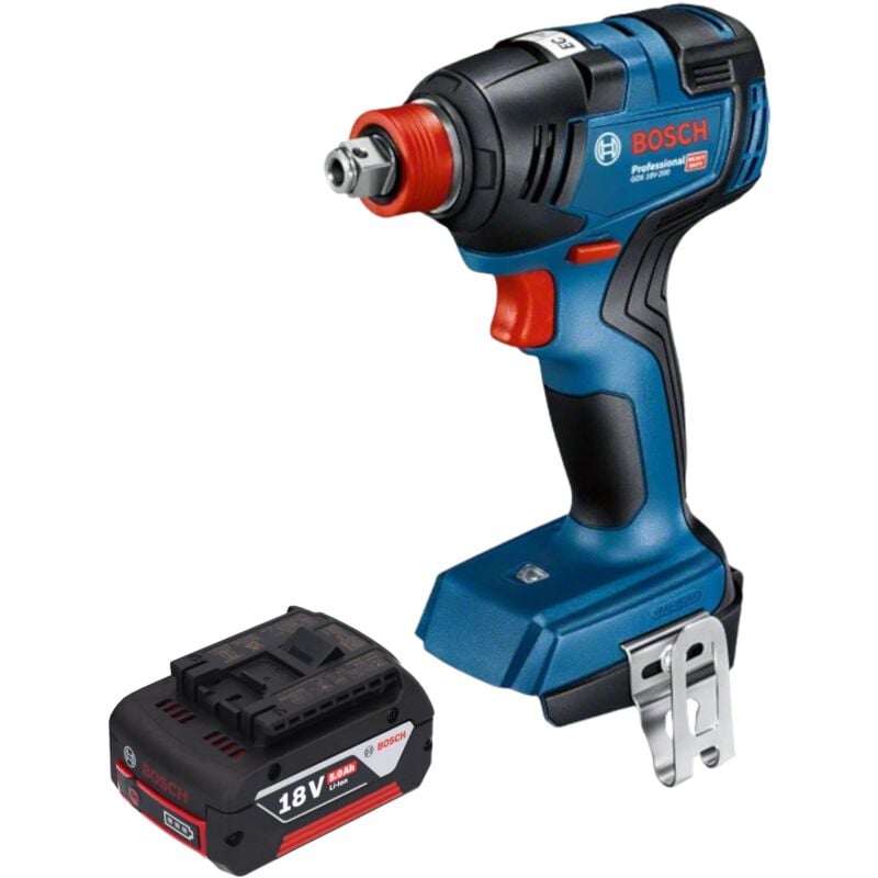 Bosch GDX 18V-200 Professional Visseuse à chocs sans fil 18 V 200 Nm Brushless + 1x batterie 5,0 Ah - sans chargeur
