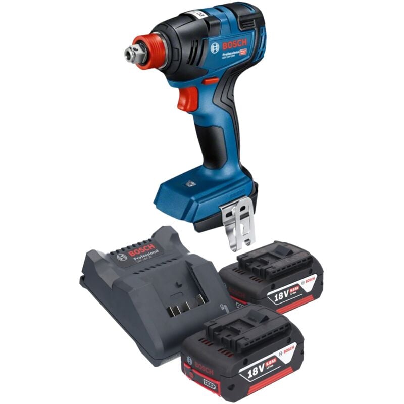 Bosch gdx 18V-200 Professional Visseuse à chocs sans fil 18 v 200 Nm Brushless + 2x batterie 5,0 Ah + chargeur