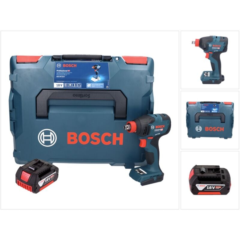 Bosch gdx 18V-210 c Professional Visseuse à chocs sans fil 18 v 210 Nm Brushless + 1x batterie 5,0 Ah + L-Boxx - sans chargeur