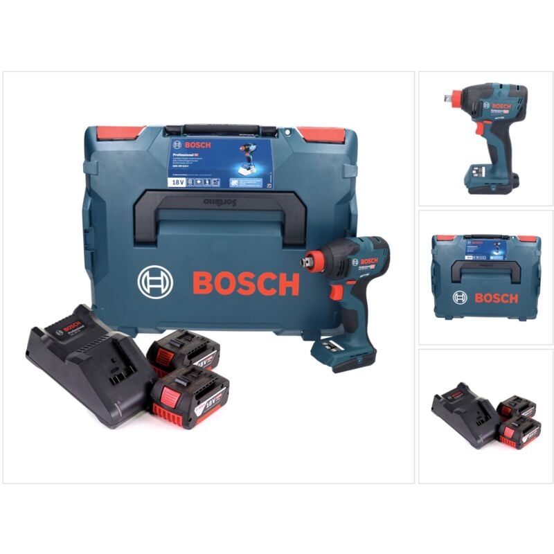 Bosch Professional - Bosch gdx 18V-210 c Professional Visseuse à chocs sans fil 18 v 210 Nm Brushless + 2x batterie 5,0 Ah + chargeur + L-Boxx