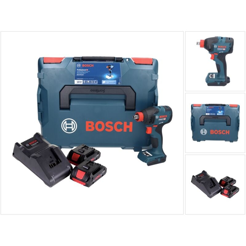 Bosch Professional - Bosch gdx 18V-210 c Professional Visseuse à chocs sans fil 18 v 210 Nm Brushless + 2x batterie ProCORE 4,0 Ah + chargeur + L-Boxx