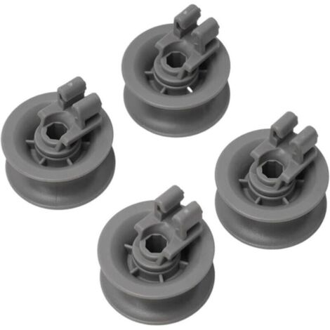 Bosch Geschirrspülerkorbrollen, 4er-Set, Metall, Grau