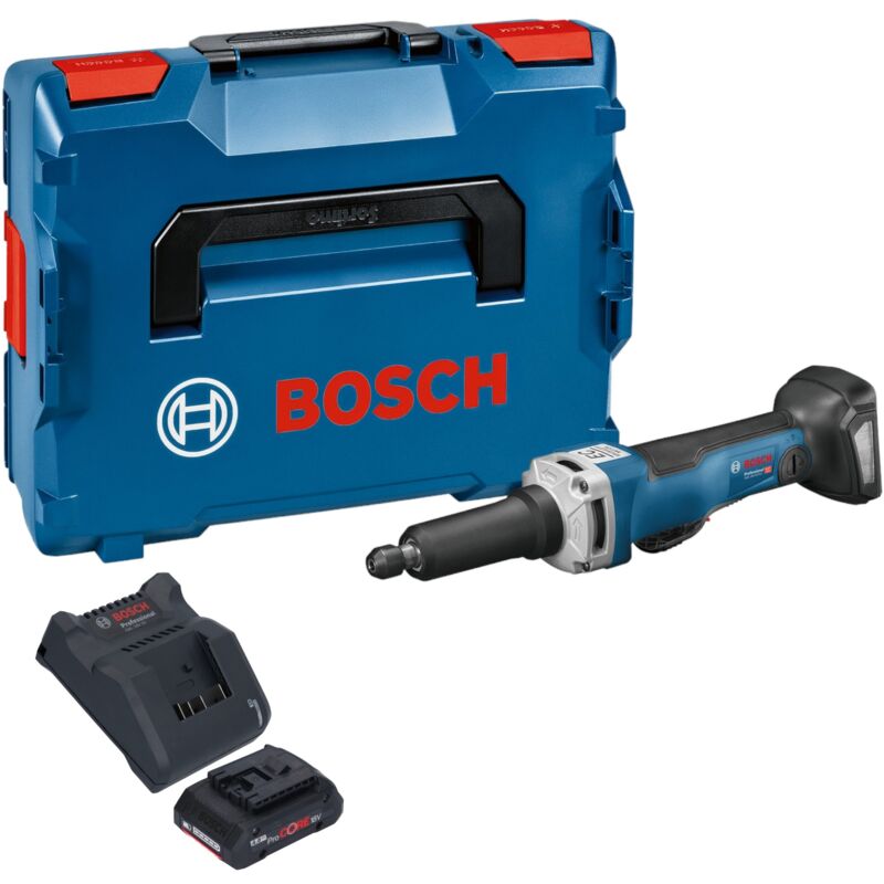 Bosch ggs 18V-23 plc Professional Meuleuse droite sans fil 18 v Brushless + 1x batterie ProCore 4,0 Ah + chargeur + L-Boxx