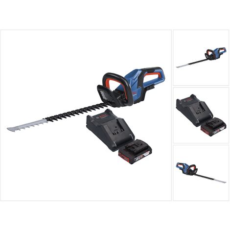 Bosch GHE 18V-60 Professional Akku Heckenschere 18 V 60 cm Brushless + 1x Akku 2,0 Ah + Ladegerät