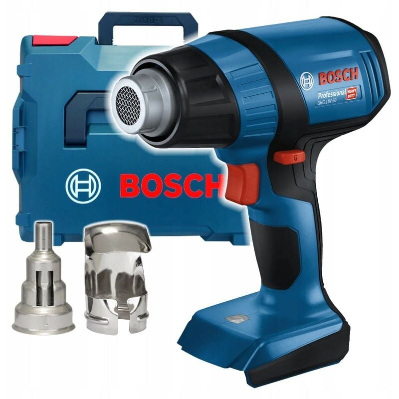 Ghg 18V-50 18v Cordless Heat Gun + Nozzles + l-boxx Case 06012A6501 - Bosch