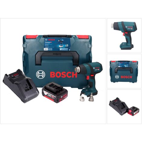Bosch GHG 18V-50 Professional Akku Heissluftgebläse 18 V 300° C / 500° C + 1x Akku 4,0 Ah + Ladegerät + L-Boxx