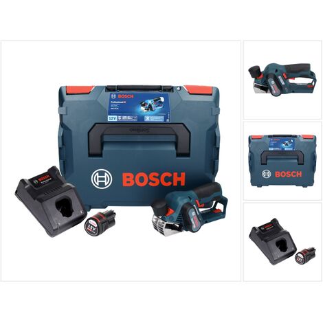 Bosch GHO 12V-20 Professional Rabot sans fil 12 V Brushless + 1x batterie 3,0 Ah + chargeur + L-Boxx