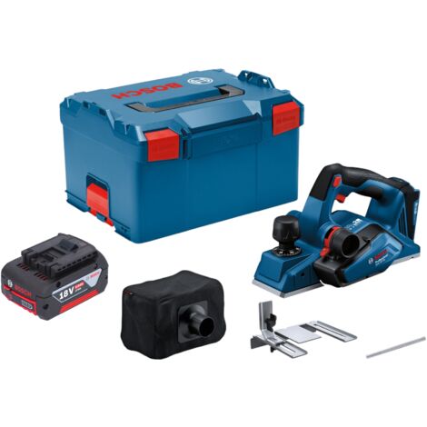 Bosch GHO 18V-26 Professional Akku Hobel 18 V 2,6 mm Brushless + 1x Akku 4,0 Ah + L-Boxx - ohne Ladegerät