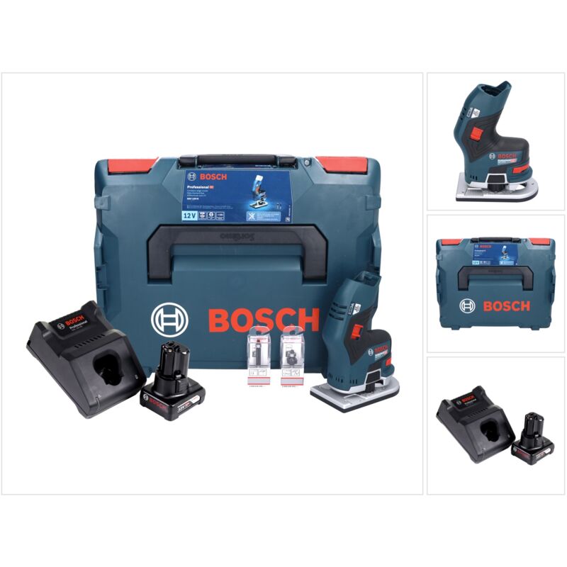 Bosch - gkf 12V-8 Affleureuse sans fil 12V + 1x Batterie 6,0Ah + Chargeur rapide + Coffret de transport L-Boxx