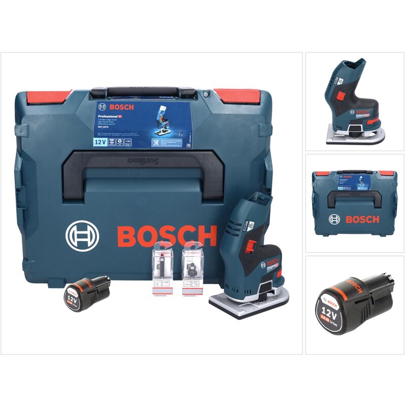 Bosch - gkf 12V-8 Affleureuse sans-fil Professional en Coffret L-Boxx + 1x Batterie 3,0 Ah - sans Chargeur