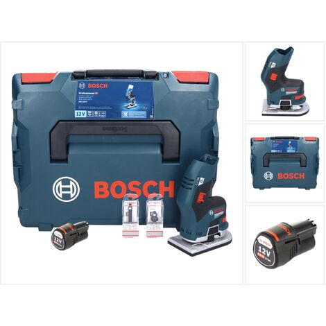 Bosch GKF 12V-8 Affleureuse sans-fil Professional en Coffret L-Boxx + 1x Batterie 3,0 Ah - sans Chargeur