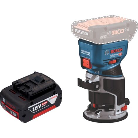 Bosch GKF 18V-8 Professional Akku Kantenfräse 18 V 8,0 mm Brushless + 1x Akku 5,0 Ah - ohne Ladegerät