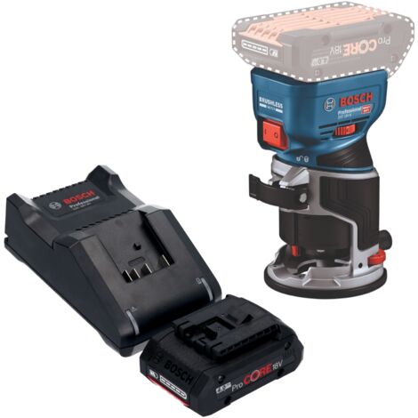 Bosch GKF 18V-8 Professional Akku Kantenfräse 18 V 8,0 mm Brushless + 1x ProCORE Akku 4,0 Ah + Ladegerät