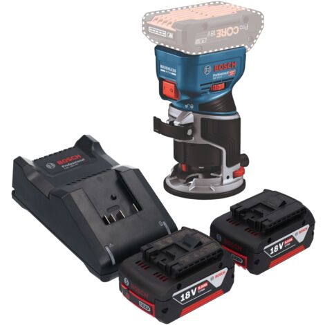 Bosch GKF 18V-8 Professional Akku Kantenfräse 18 V 8,0 mm Brushless + 2x Akku 5,0 Ah + Ladegerät