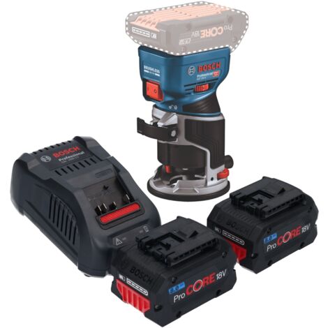 Bosch GKF 18V-8 Professional Akku Kantenfräse 18 V 8,0 mm Brushless + 2x ProCORE Akku 8,0 Ah + Ladegerät