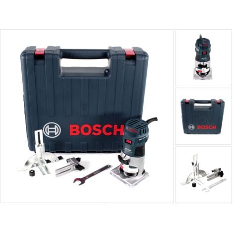 Bosch GKF 600 Professional Affleureuse avec Coffret de transport + Butée parallèle + Tête de guidage ( 060160A100 )