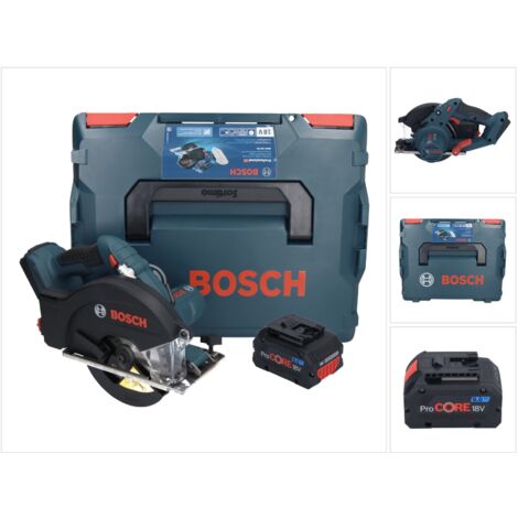 Bosch GKM 18V-50 Professional Akku Metall Handkreissäge 18 V 136 mm Brushless + 1x ProCORE Akku 8,0 Ah + L-Boxx - ohne Ladegerät