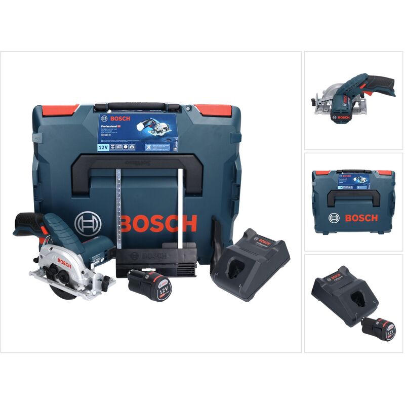 Bosch gks 12V-26 Professional Scie circulaire portative sans fil 12 v 85 mm + 1x batterie 2,0 Ah + chargeur + L-Boxx