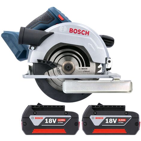 Bosch GKS 18 V-57 Cordless 165mm Circular Saw With 2 x 4.0Ah Batteries