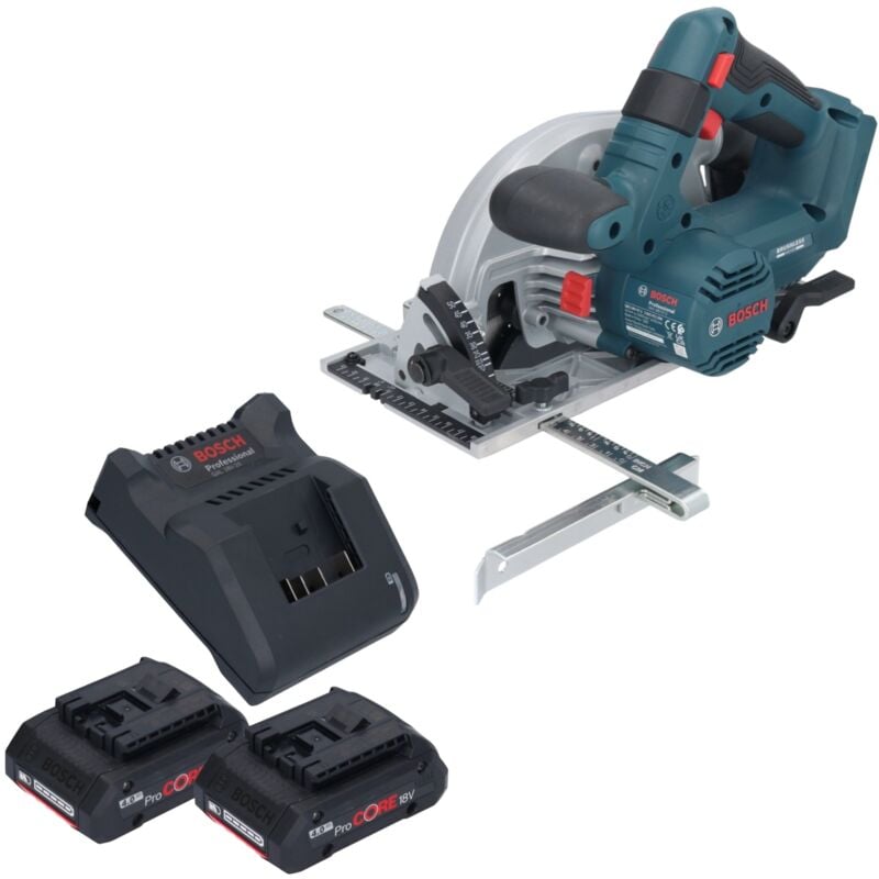 Bosch gks 18V-57-2 Professional Scie circulaire portative sans fil 18 v 165 mm Brushless + 2x batterie ProCORE 4,0 Ah + chargeur