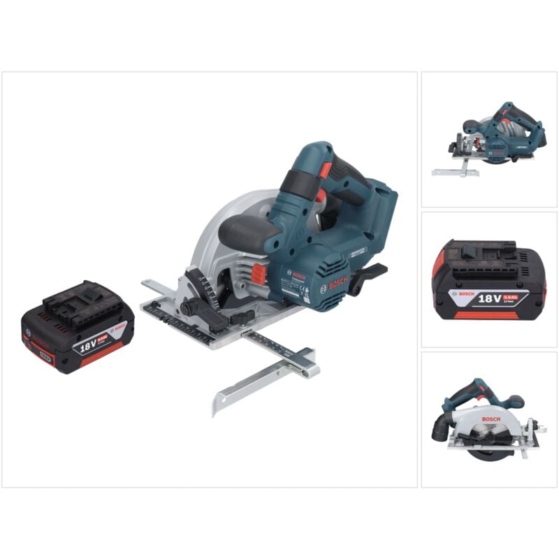 Bosch gks 18V-57-2 Professional Scie circulaire portative sans fil 18 v 165 mm Brushless + 1x batterie 5,0 Ah - sans chargeur