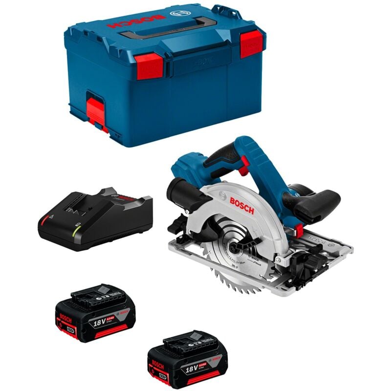 Circular Saw Bosch gks 18V-57 g (2 x 4,0 Ah + gal 18V-40 + L-Boxx 238)