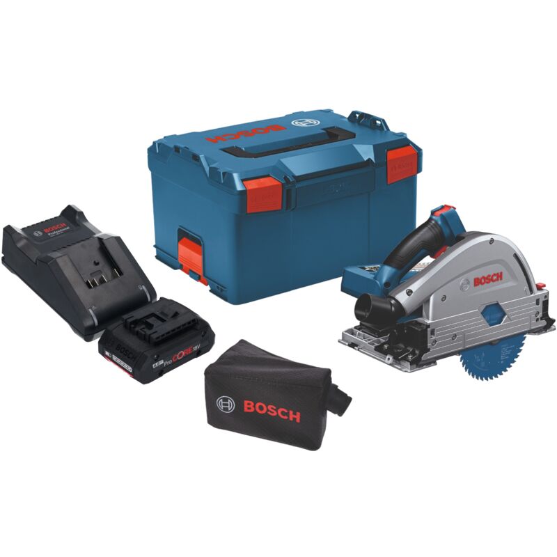 Bosch gkt 18V-52 gc Professional Scie plongeante sans fil 18 v 140 mm biturbo Brushless + 1x batterie ProCore 4,0 Ah + chargeur + module de