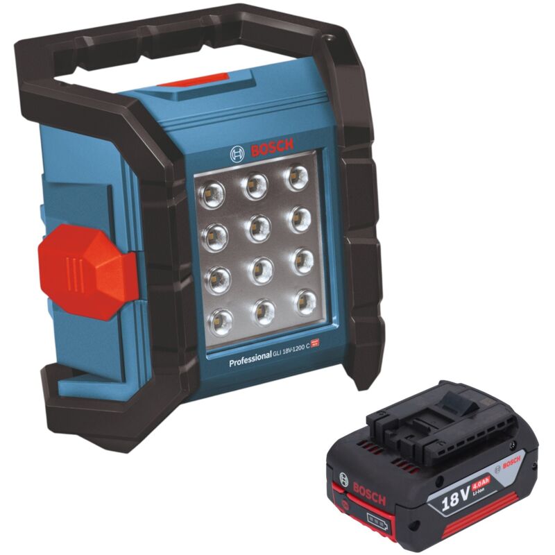 Bosch Professional Bosch Gli 18v-1200 C Professional Akku Baustrahler 18 V 1200 Lm + 1x Akku 4, 0 Ah - Ohne Ladegerät