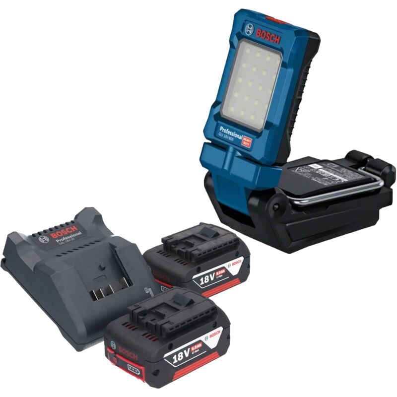 Bosch Professional - Bosch gli 18V-800 Professional Lampe sans fil 18 v 800 lm + 2x batterie 5,0 Ah + chargeur