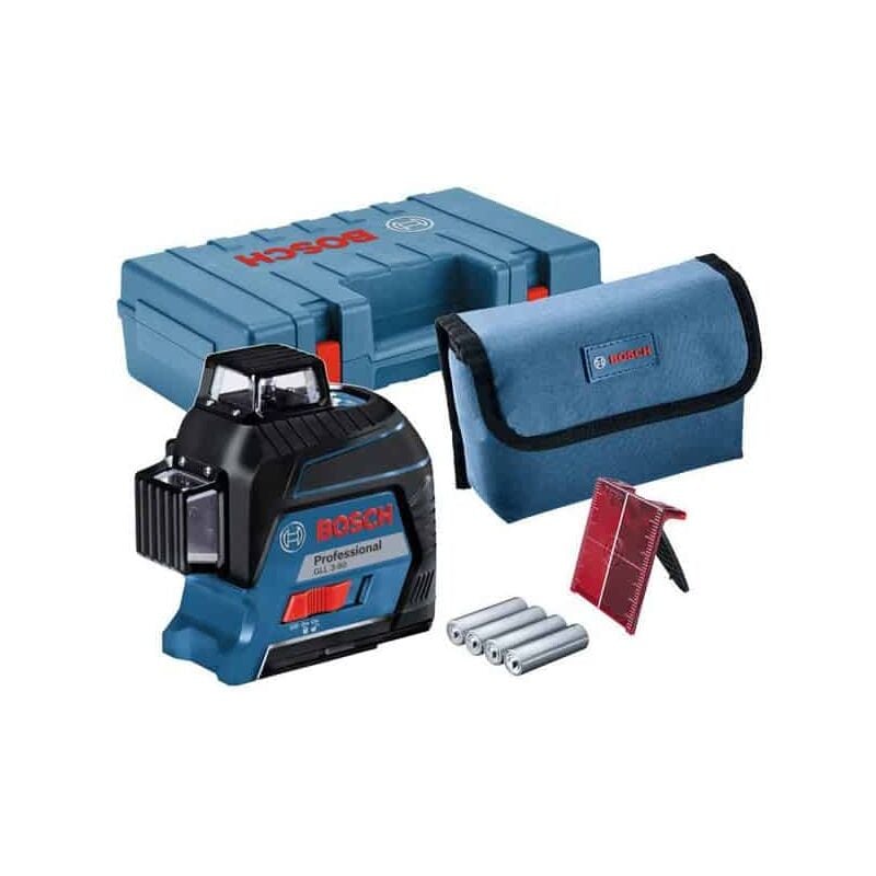 Laser auto Bosch GLL3-80 - 0601063S00 - 3 plans - Portée 30 m - En coffret